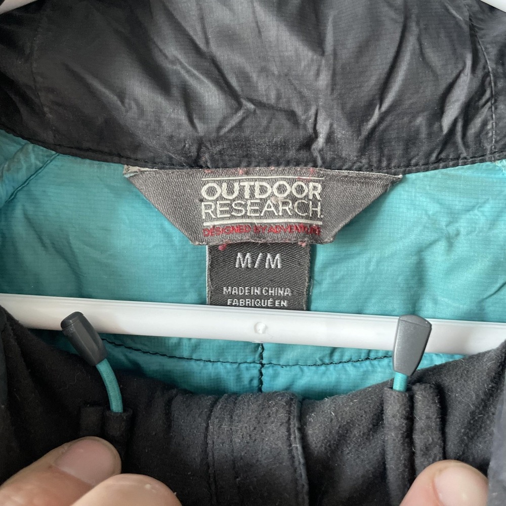 Outdoor Research Sonata Hooded Jacket Womens Medium Black Pertex Down Puffer - Picture 5 of 12